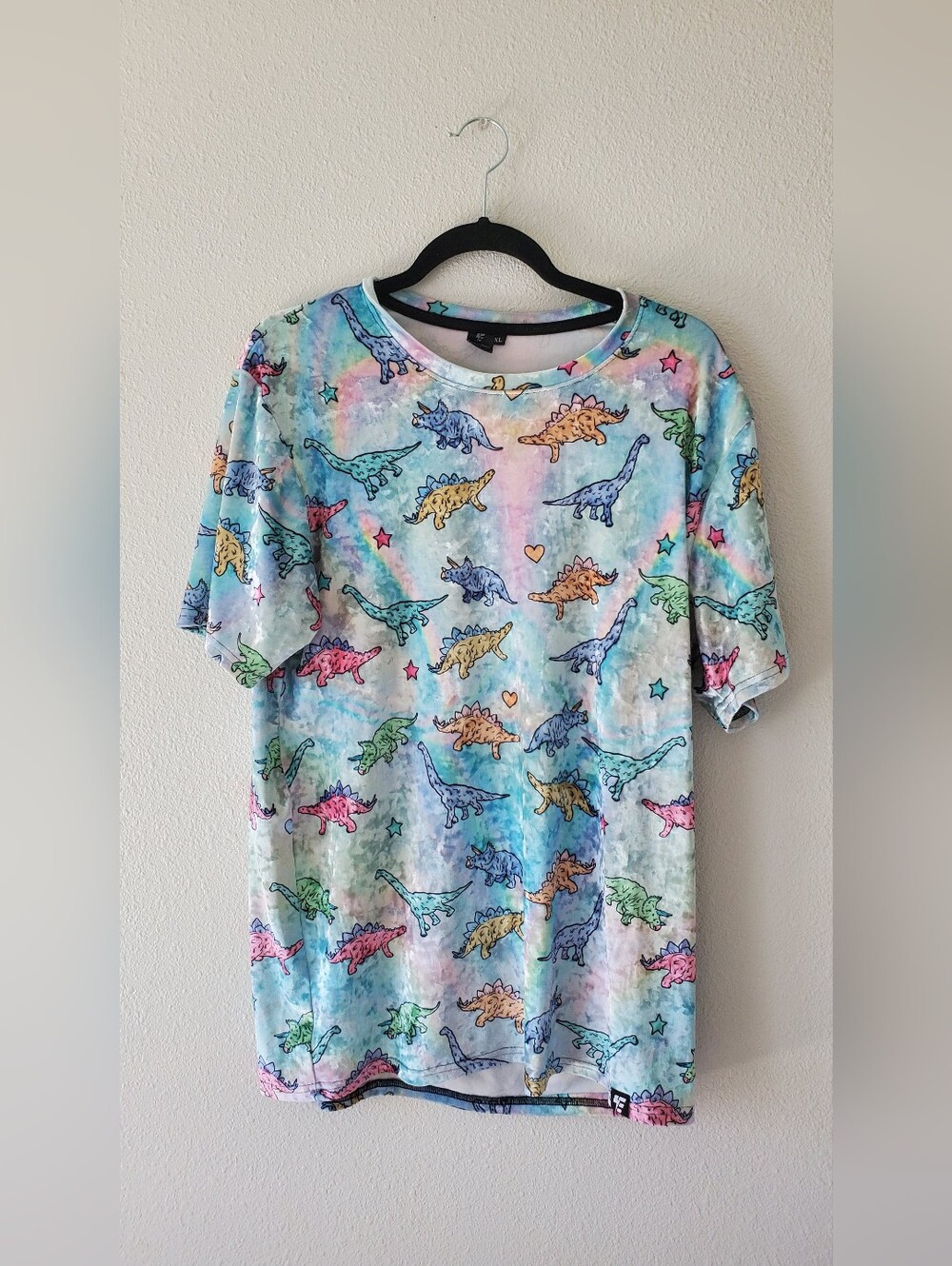 Rick And Morty Colorful Tie-Dye Dinosaur Graphic Tee